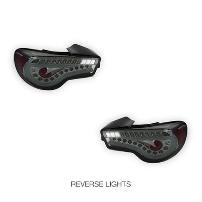 Toyota 86 1st Gen (2012 - 2021) Smoked Full LED 3D Stripe Bar Tail Lights LH + RH