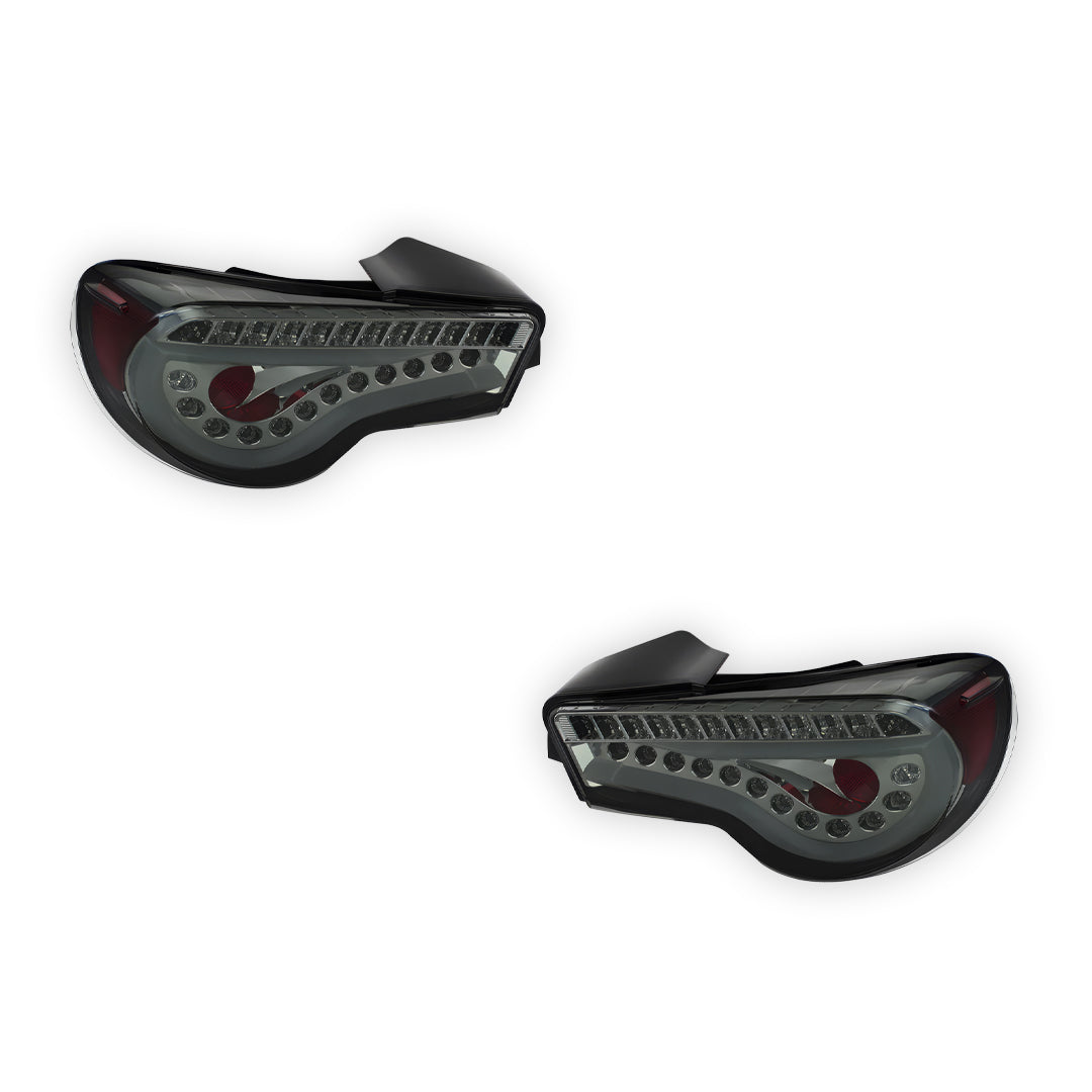 Toyota 86 1st Gen (2012 - 2021) Smoked Full LED 3D Stripe Bar Tail Lights LH + RH