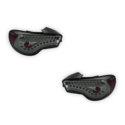 Toyota 86 1st Gen (2012 - 2021) Smoked Full LED 3D Stripe Bar Tail Lights LH + RH
