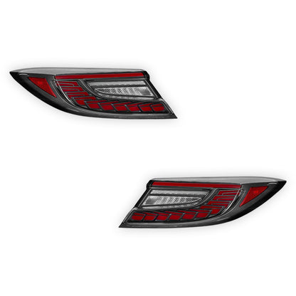 Toyota 86 2nd Gen. (2022 - 2024) Clear Red Dragon-Scale Style Sequential LED Tail Lights LH + RH