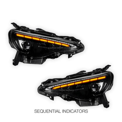 Toyota GT86 (2012 - 2021) Demon Eye Style Sequential Projector Headlights LH + RH