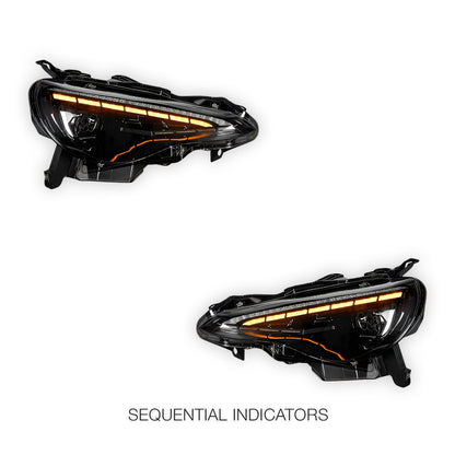 Toyota 86 GT86 (2012 - 2021) RGB Demon Eye Style Sequential Projector Headlights LH + RH