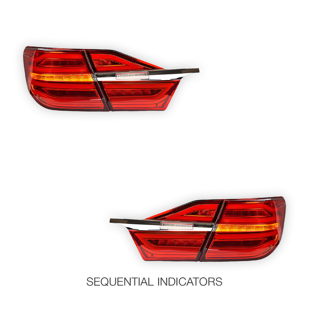 Toyota Camry XV50 (2015 - 2017) Red Animation Sequential Tail Lights LH + RH