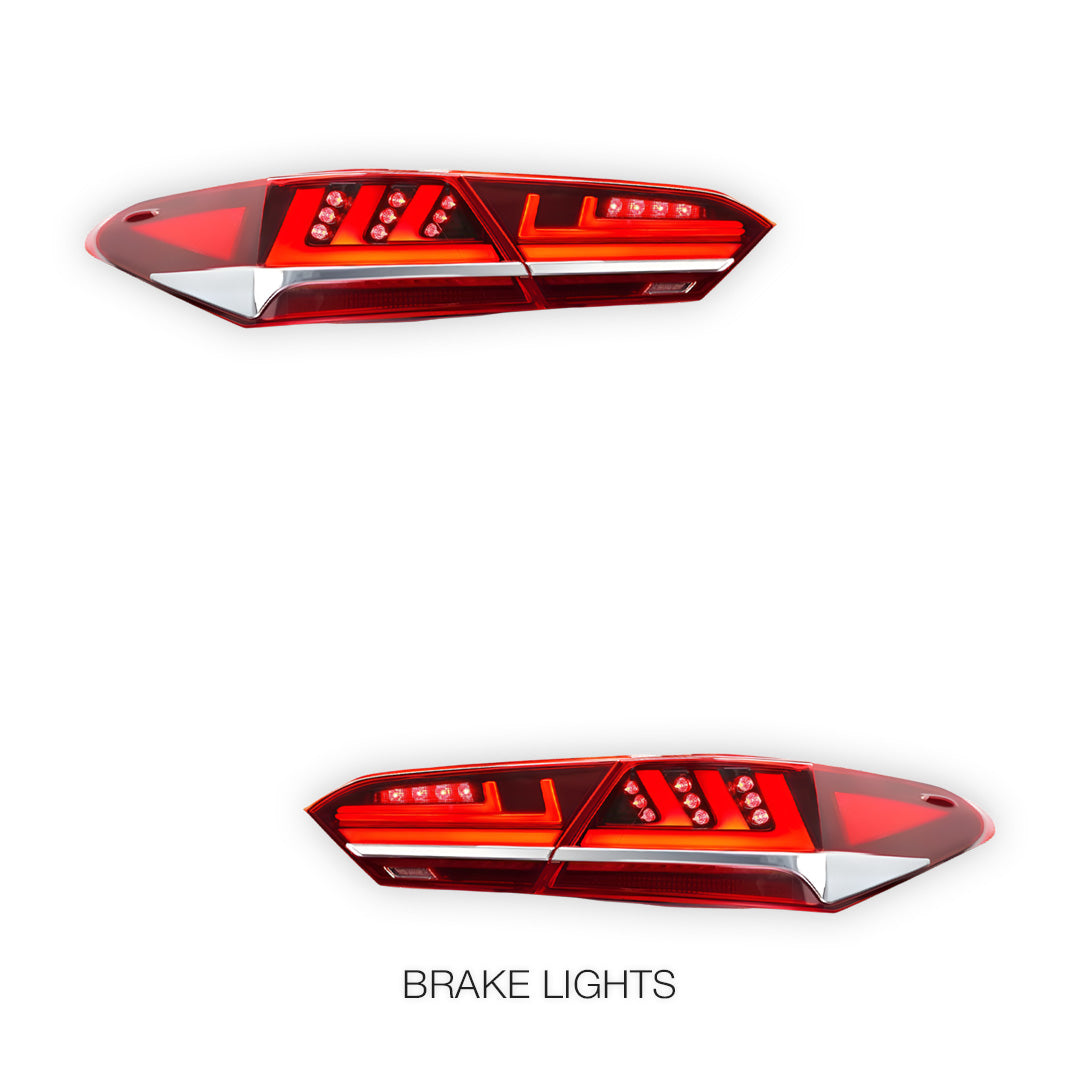Toyota Camry XV70 (2018 - 2021) Red Animation DRL Sequential Tail Lights LH + RH