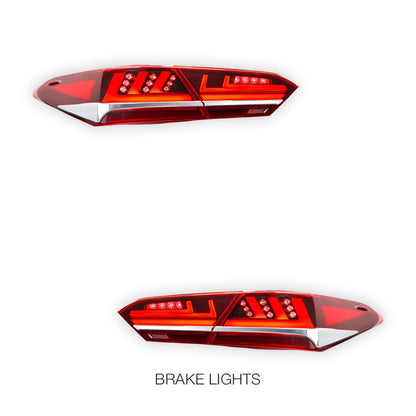 Toyota Camry XV70 (2018 - 2021) Red Animation DRL Sequential Tail Lights LH + RH