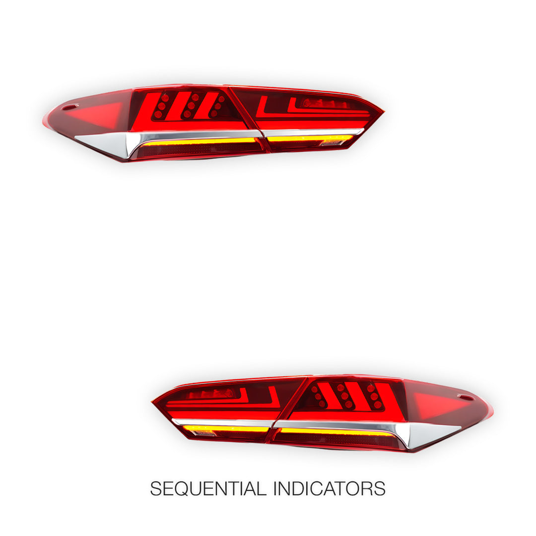 Toyota Camry XV70 (2018 - 2021) Red Animation DRL Sequential Tail Lights LH + RH
