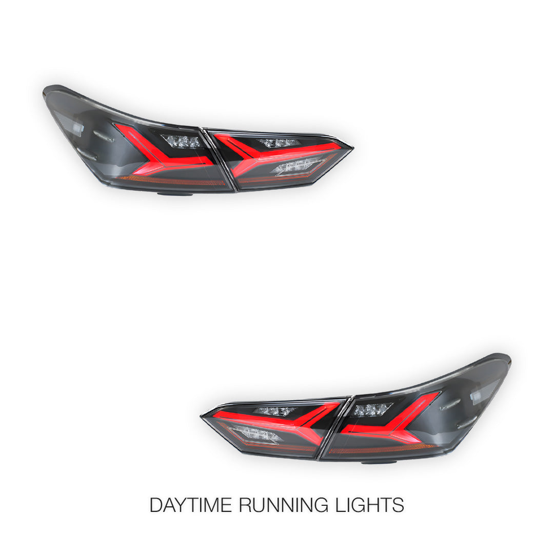 Toyota Camry XV70 (2018 - 2022) Smoked RGB Sequential Tail Lights LH + RH