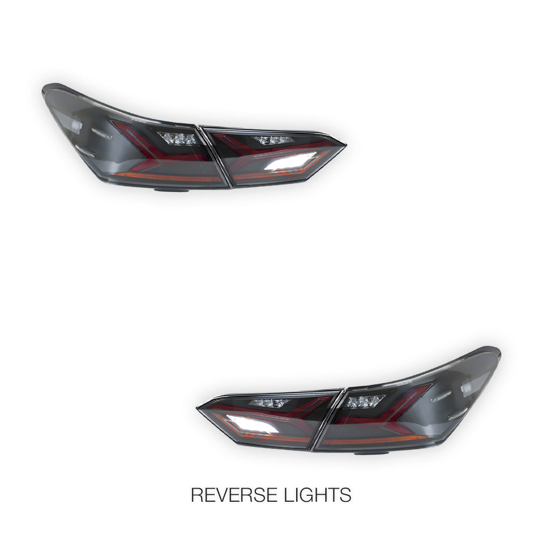 Toyota Camry XV70 (2018 - 2022) Smoked RGB Sequential Tail Lights LH + RH