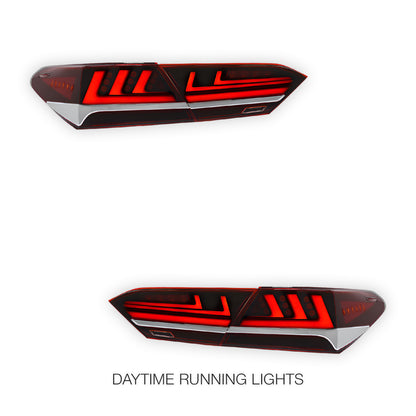 Toyota Camry XV70 (2018 - 2024) Sequential Full LED 3D Stripe Bar Tail Lights LH + RH