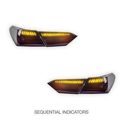 Toyota Camry XV70 (2018 - 2024) Smoked Animation DRL Sequential Tail Lights LH + RH