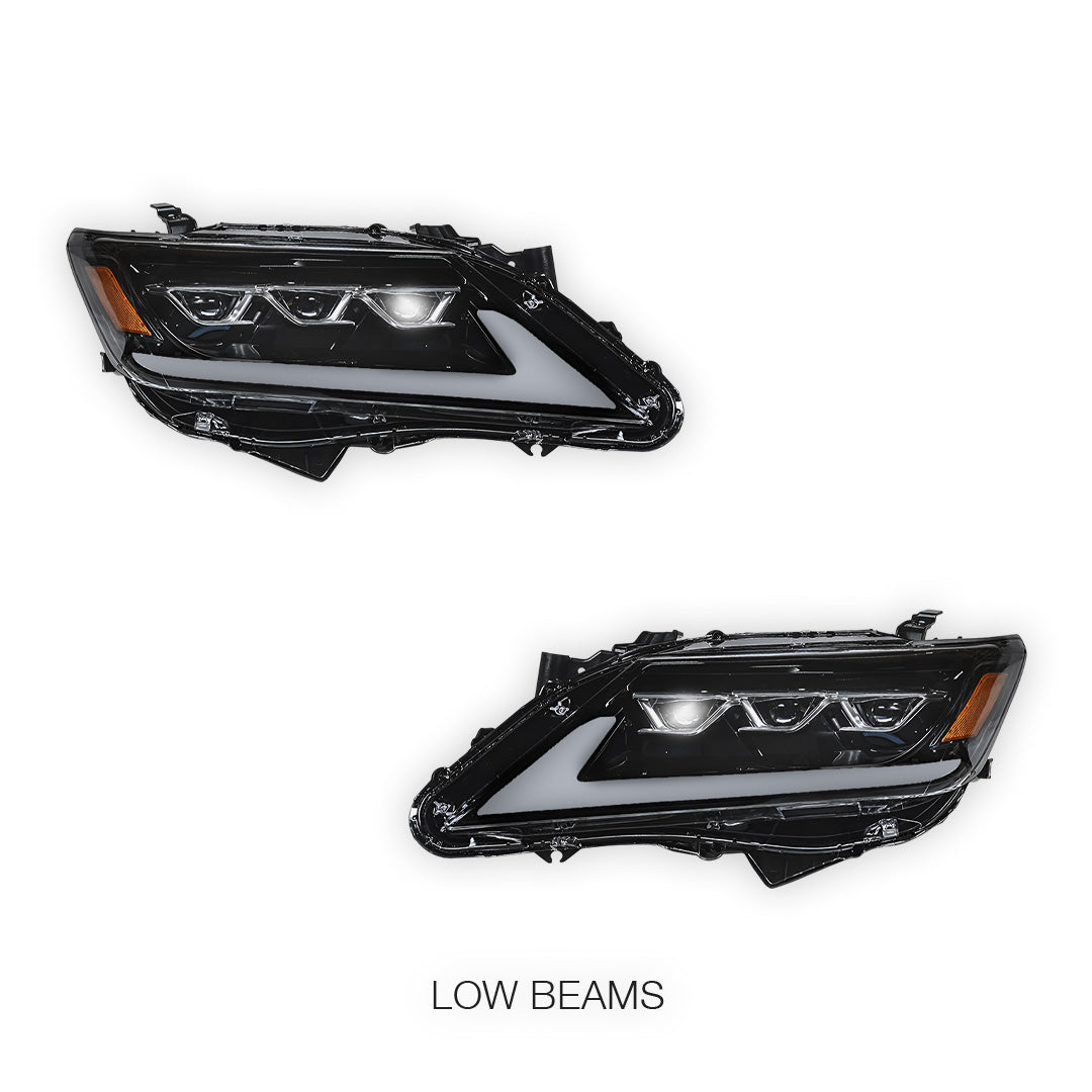 Toyota Camry XV70 Sedan (2018 - 2024) Sequential Black Full LED Headlights LH + RH