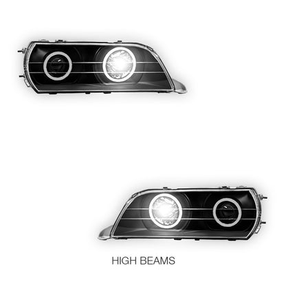 Toyota Chaser JZX100 (1996 - 2000) Angel Eye Halo Projector Headlights LH + RH