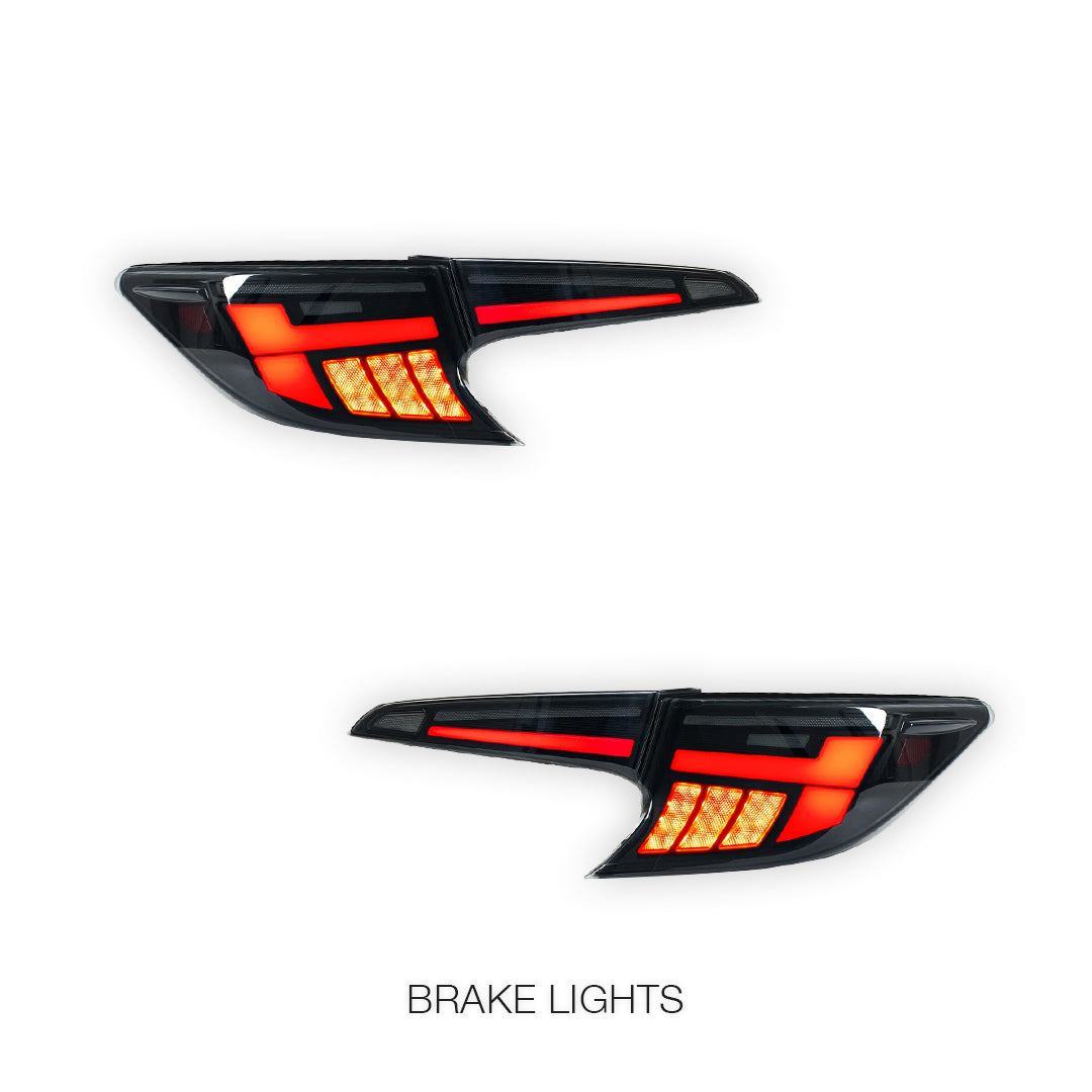 Toyota Corolla E210 Hatch (2019 - 2024) Black LED Sequential Tail Lights LH + RH