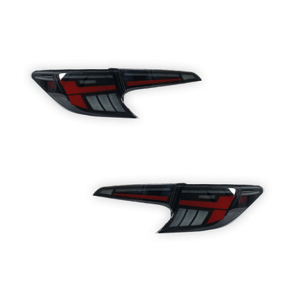 Toyota Corolla E210 Hatch (2019 - 2024) Black Red LED Sequential Tail Lights LH + RH