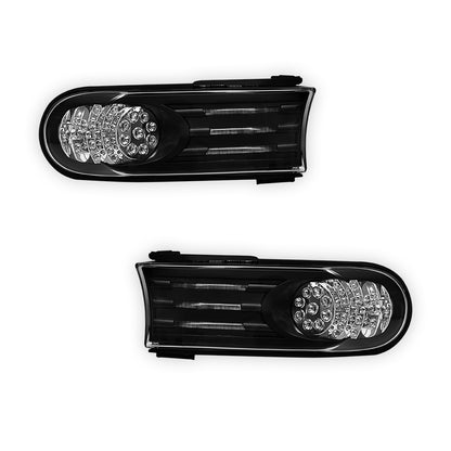 Toyota FJ Cruiser GSJ10R (2006 - 2022) Black Front Full LED Corner Turn Signal Indicator Lights RH + LH