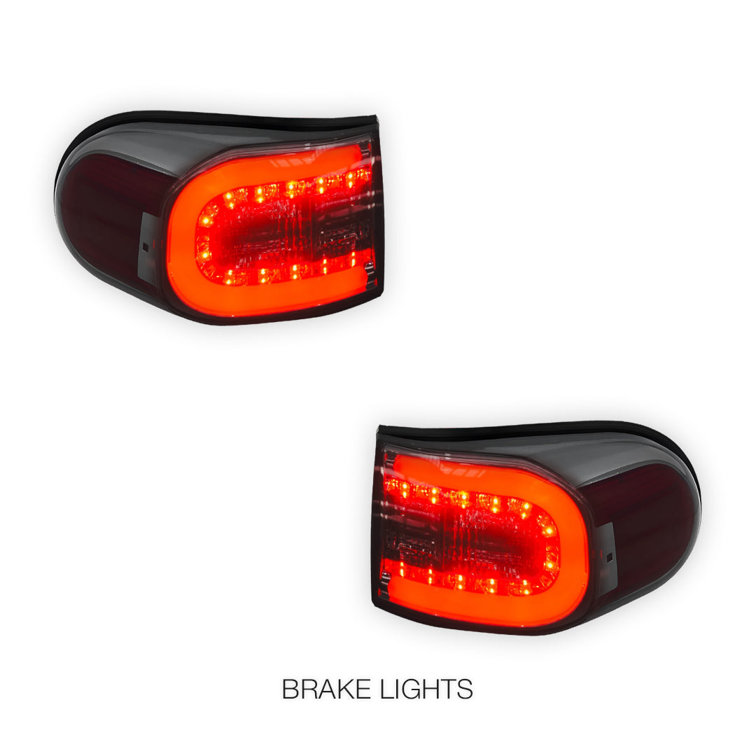 Toyota FJ Cruiser GSJ15R (2011 - 2016) Full Smoked 3D Stripe Bar LED Tail Lights Tail Lights LH + RH