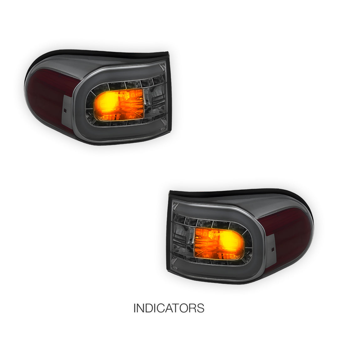 Toyota FJ Cruiser GSJ15R (2011 - 2016) Full Smoked 3D Stripe Bar LED Tail Lights Tail Lights LH + RH