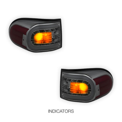 Toyota FJ Cruiser GSJ15R (2011 - 2016) Full Smoked 3D Stripe Bar LED Tail Lights Tail Lights LH + RH