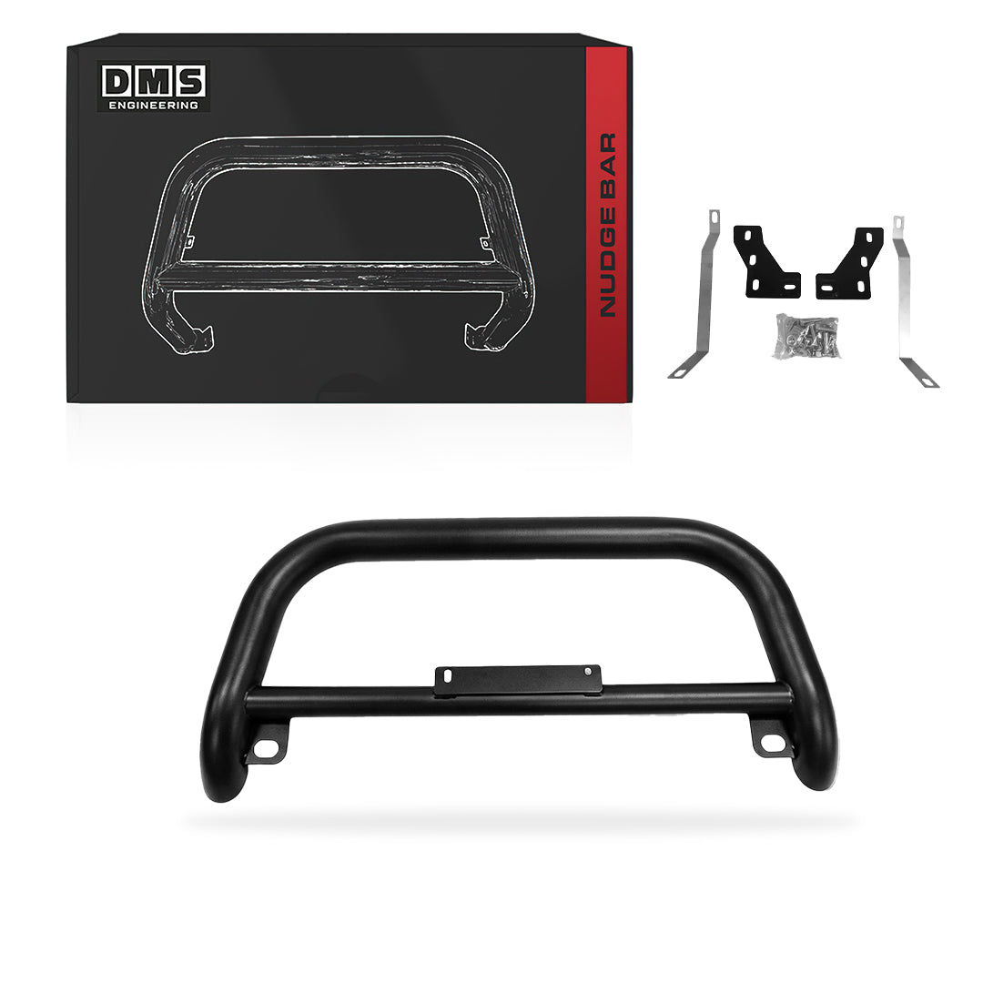 Toyota HiAce H200 LWB (2005 - 2018) Black Polished Stainless Steel Nudge Bar