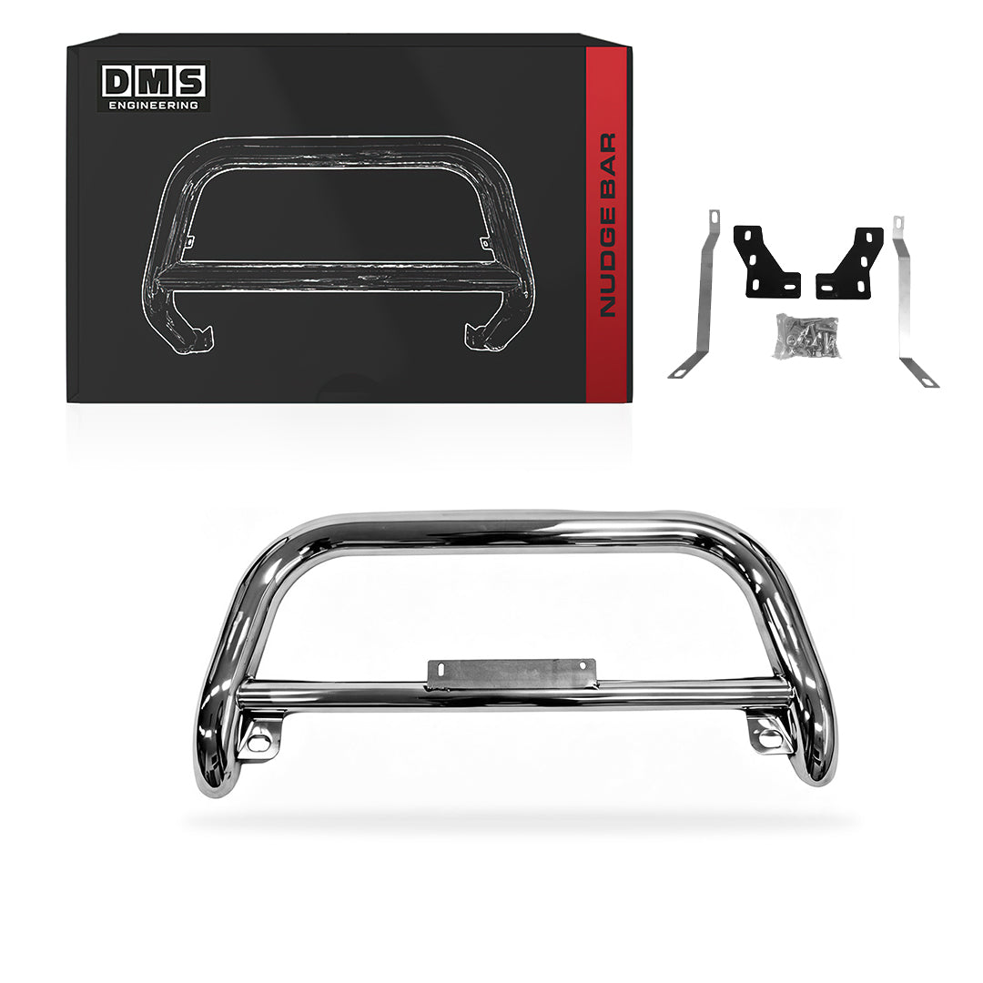 Toyota HiAce H200 LWB (2005 - 2018) Chrome Polished Stainless Steel Nudge Bar