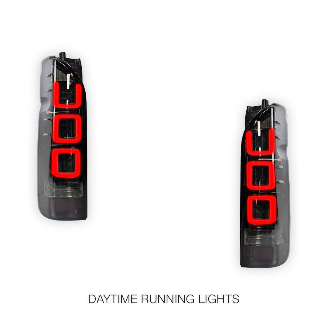 Toyota HiAce H200 (2004 - 2020) V3 3D Full LED Tail Lights LH + RH