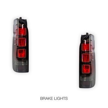 Toyota HiAce H200 (2004 - 2020) V3 3D Full LED Tail Lights LH + RH