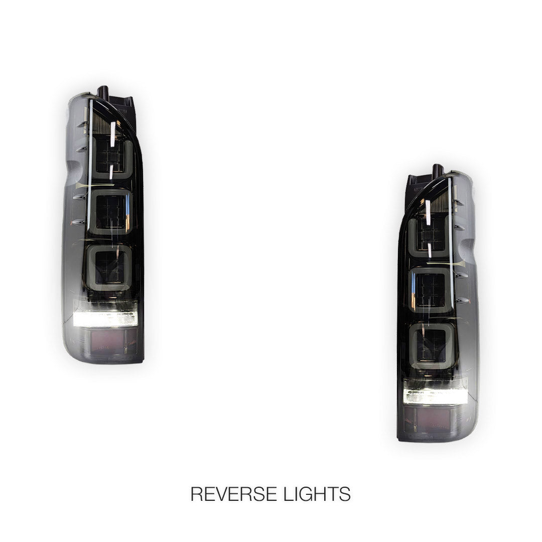 Toyota HiAce H200 (2004 - 2020) V3 3D Full LED Tail Lights LH + RH