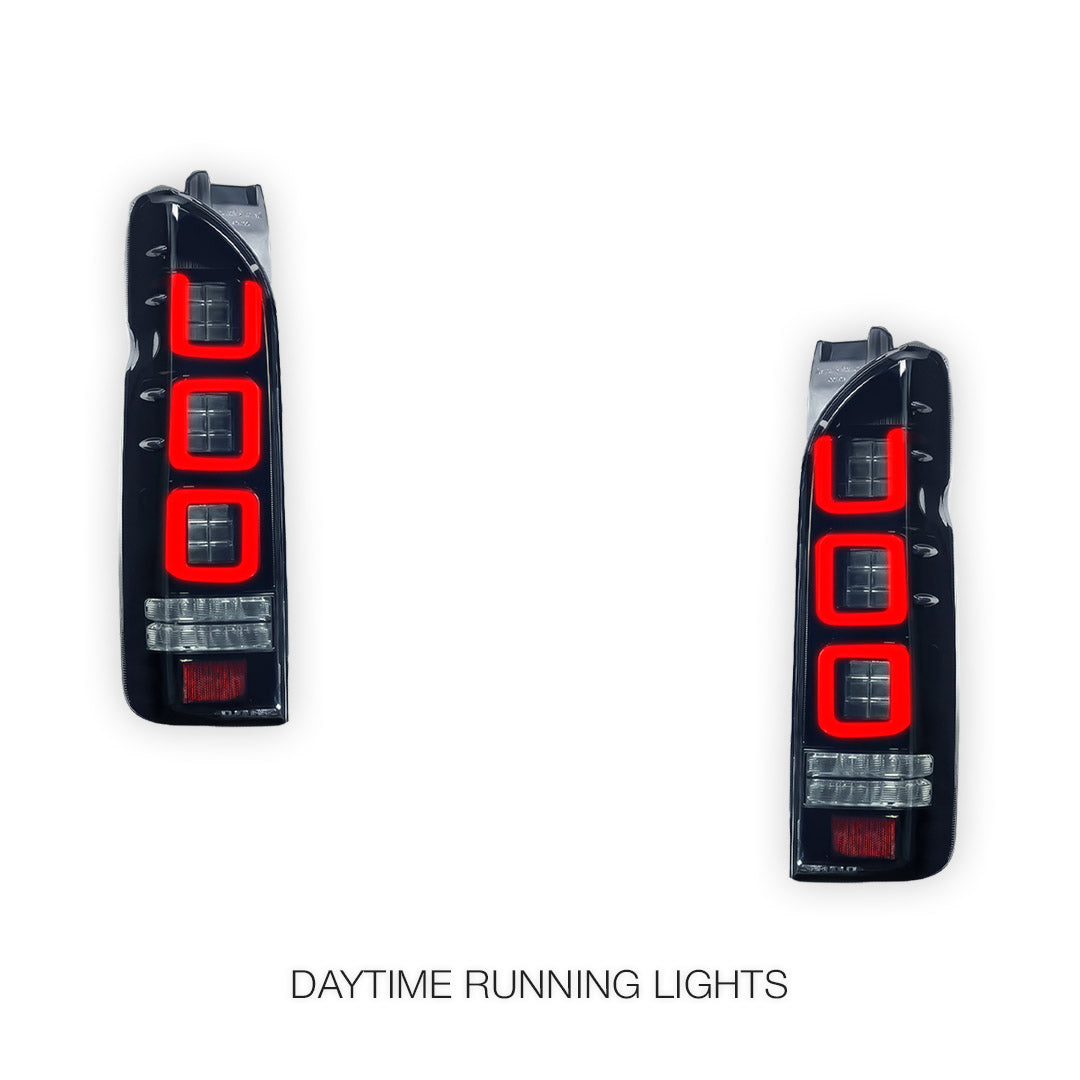 Toyota HiAce H200 (2004 - 2020) V3 3D Full LED Tail Lights LH + RH