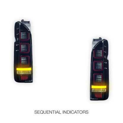 Toyota HiAce H200 (2004 - 2020) V3 3D Full LED Tail Lights LH + RH