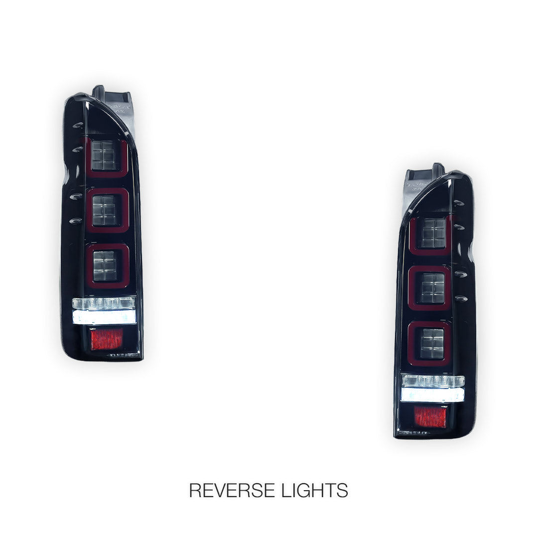 Toyota HiAce H200 (2004 - 2020) V3 3D Full LED Tail Lights LH + RH