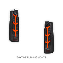 Toyota HiAce H200 (2005 - 2018) Fish Bone Style Smoked Black Full LED Tail Lights LH + RH