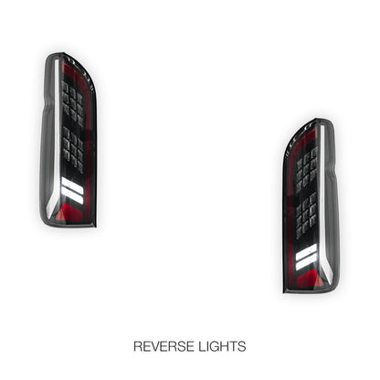 Toyota HiAce H200 (2005 - 2018) Smoked Black Full LED Tail Lights LH + RH
