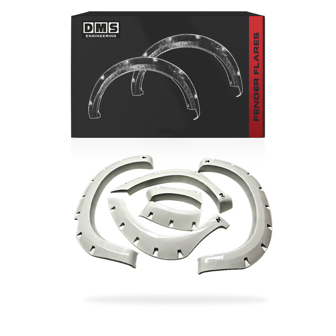 Toyota HiLux N70 (2005 - 2011) White Colour Coded Slimline Jungle Guard Flares