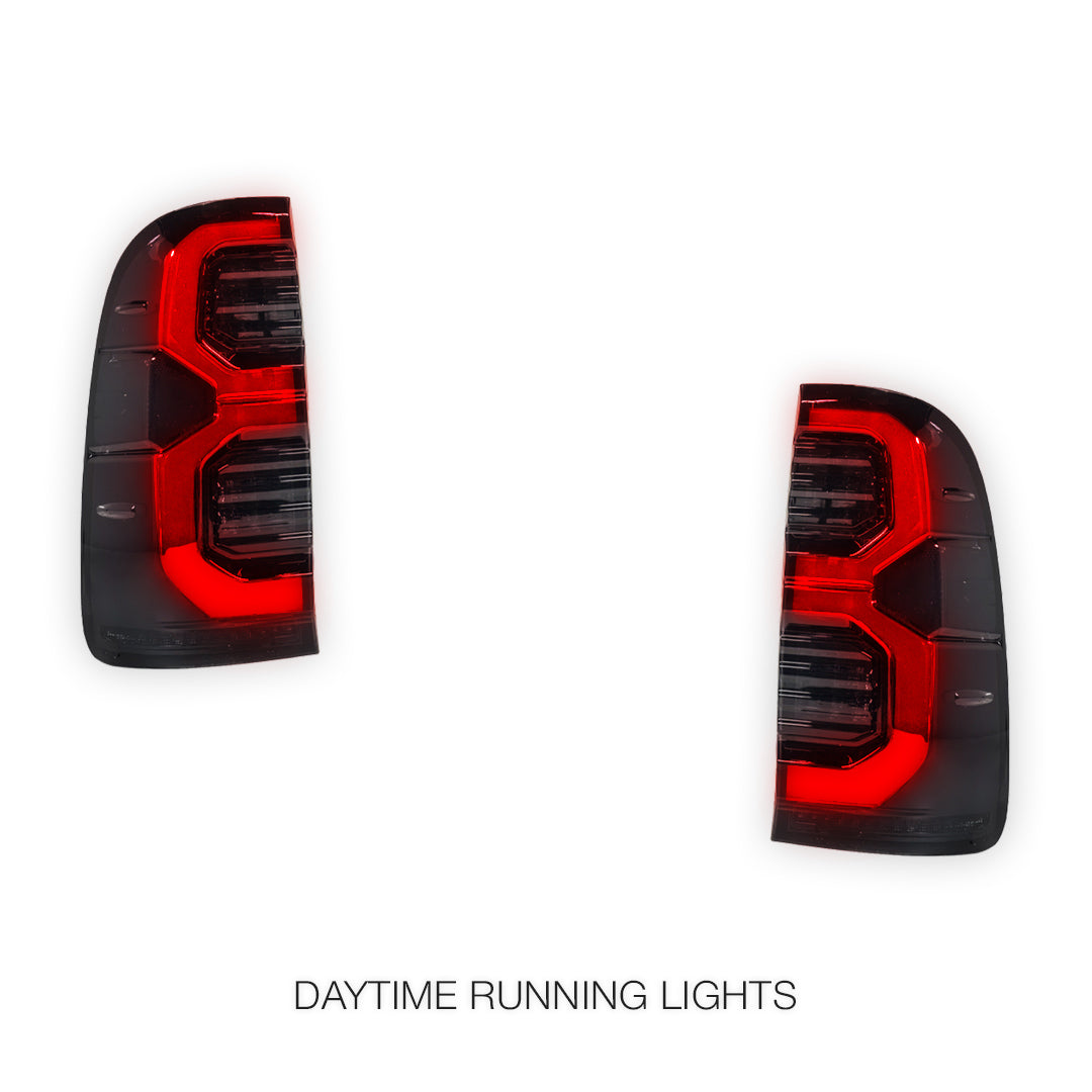 Toyota HiLux N70 (2005 - 2014) Smoked Full LED Tail Lights LH + RH