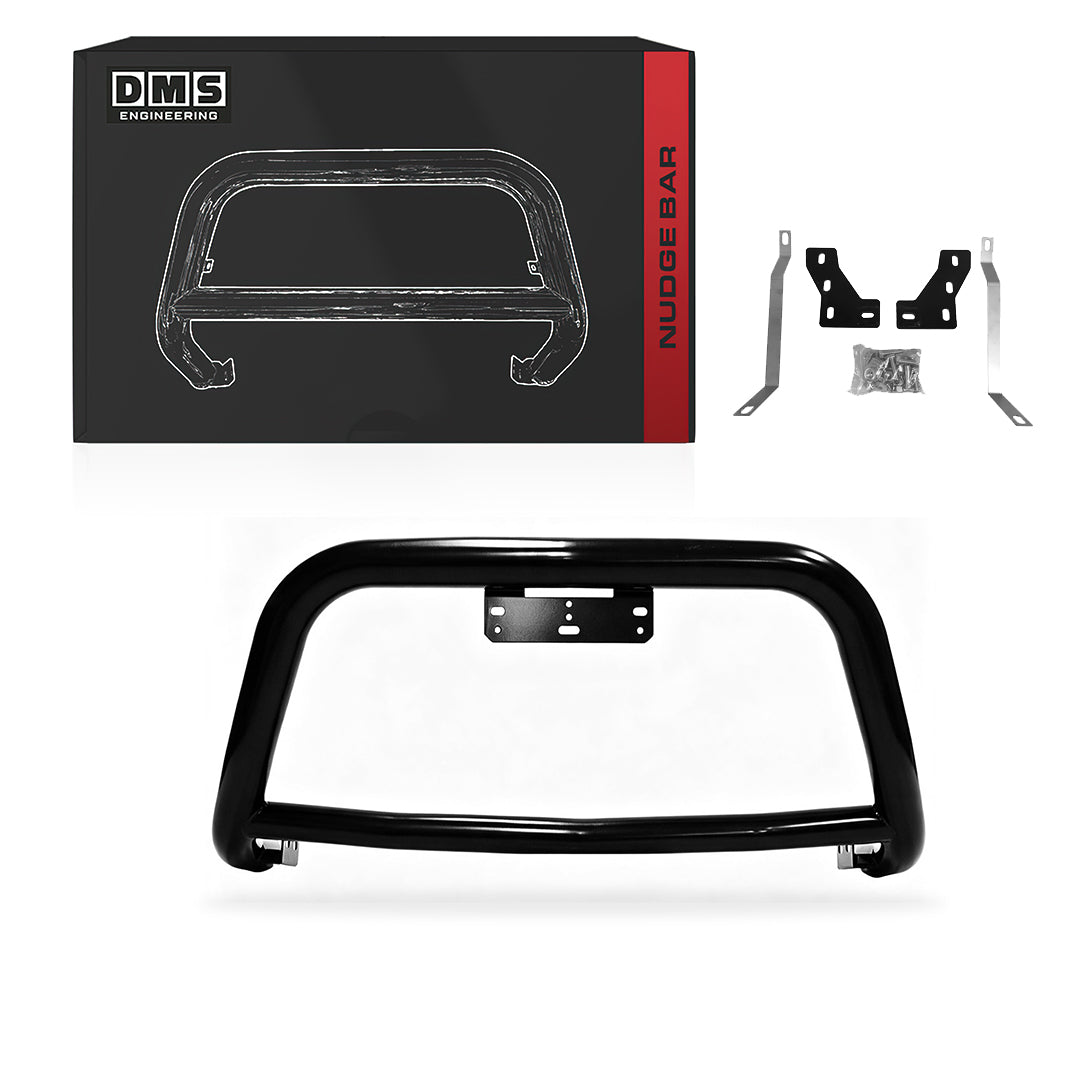 Toyota HiLux N70 Facelift (2005 - 2015) Black Stainless Steel Nudge Bar