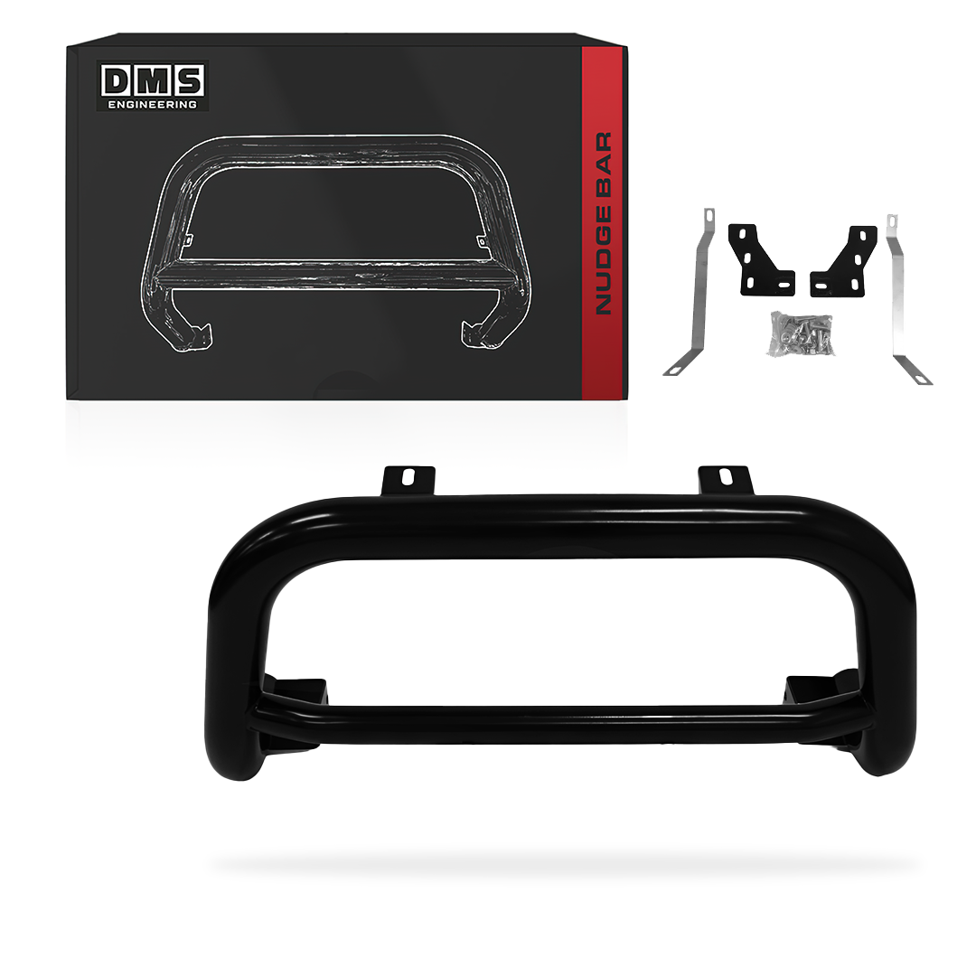 Toyota HiLux N80 (2015 - 2020) Black Stainless Steel Nudge Bar