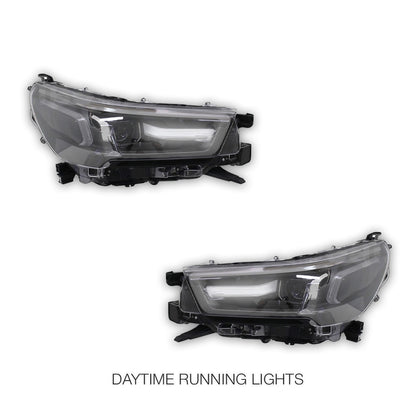 Toyota HiLux N80 (2021 - 2026) DRL LED Projector Headlights LH + RH