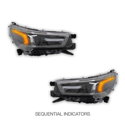 Toyota HiLux N80 (2021 - 2026) DRL LED Projector Headlights LH + RH
