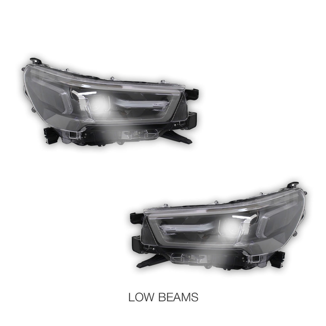 Toyota HiLux N80 (2021 - 2026) DRL LED Projector Headlights LH + RH
