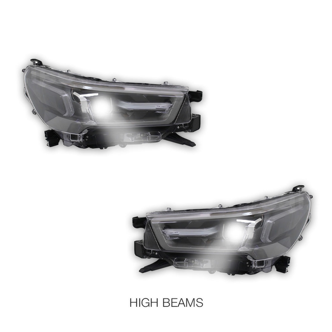 Toyota HiLux N80 (2021 - 2026) DRL LED Projector Headlights LH + RH