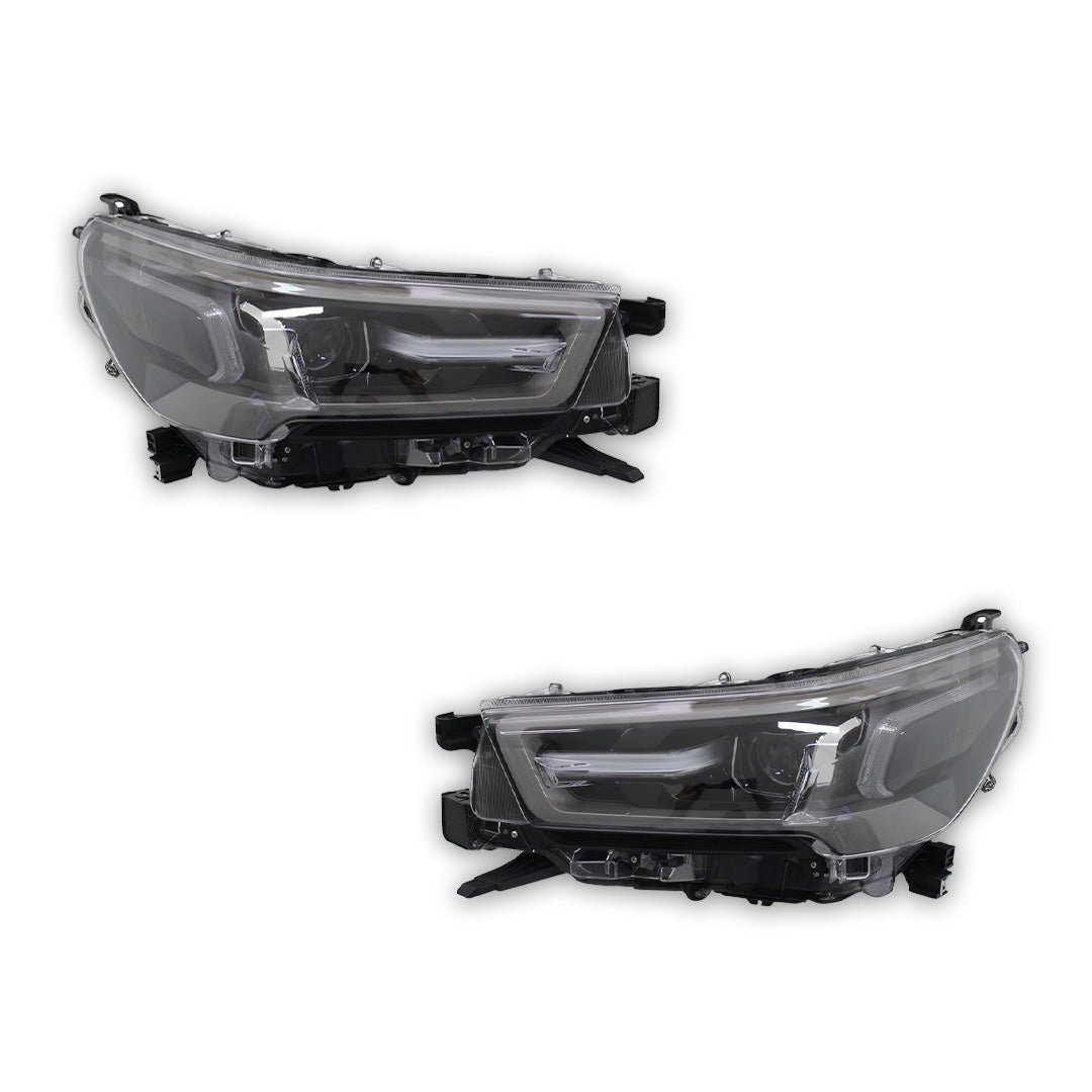 Toyota HiLux N80 (2021 - 2026) DRL LED Projector Headlights LH + RH