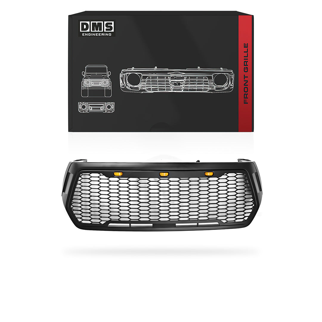 Toyota HiLux Rocco N80 (2018 - 2020) Matte Black Mesh Grille LED