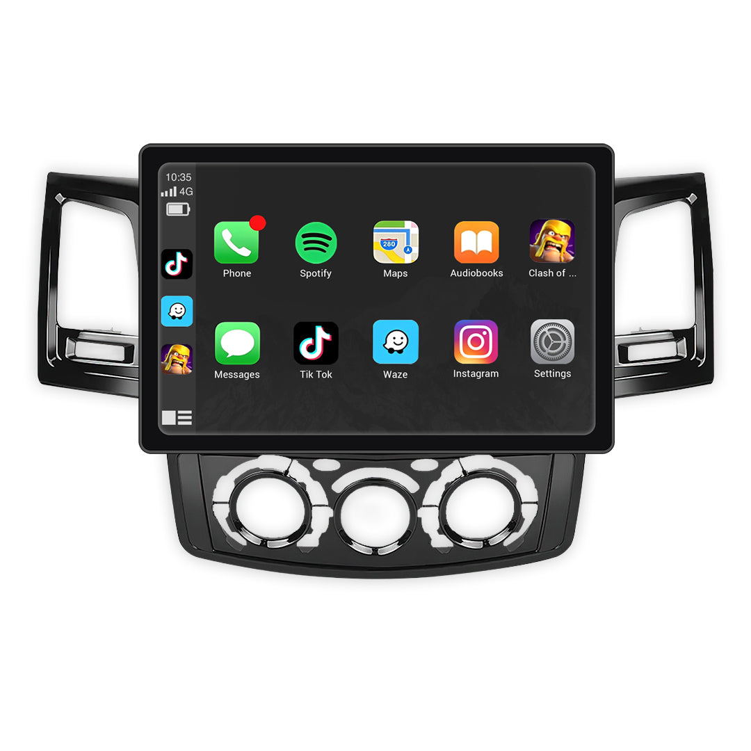 Toyota Hilux N70 (2005 - 2015) 9" 13.3" Wireless Android 16 Head Unit for Apple CarPlay / Android Auto Digital AC Panel
