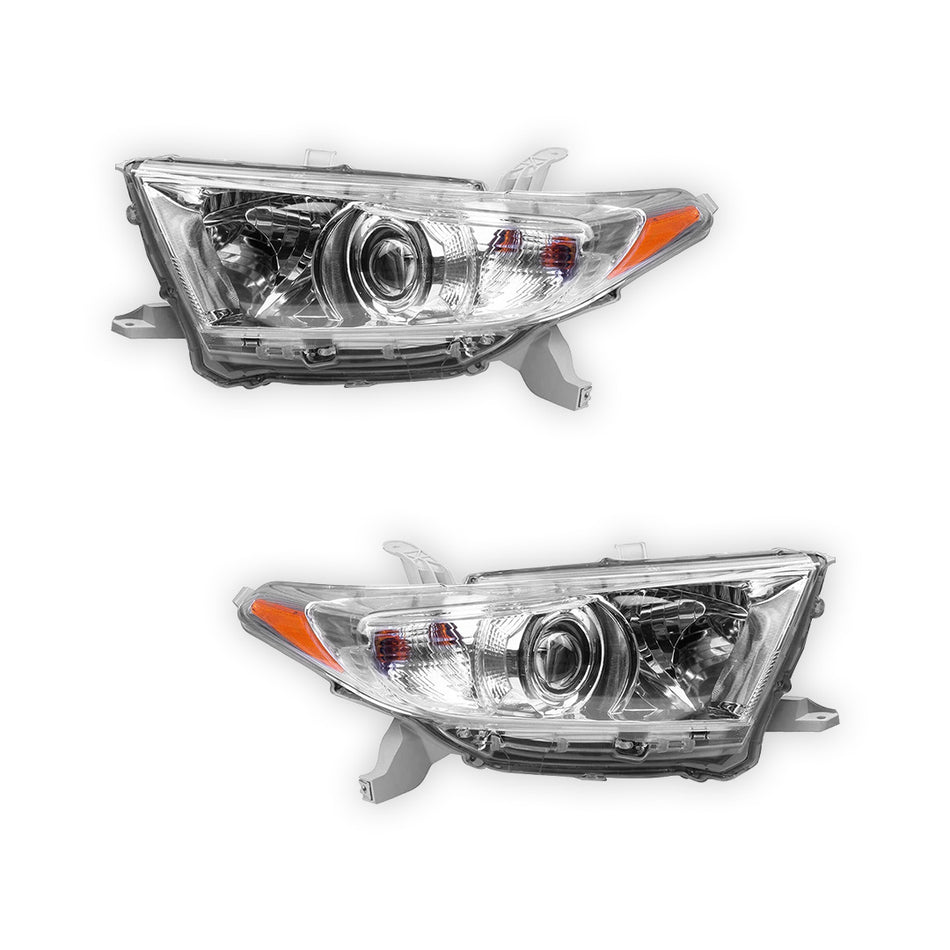 Toyota Kluger GSU40R (2010 - 2013) Chrome Halogen OEM Style Headlights LH + RH