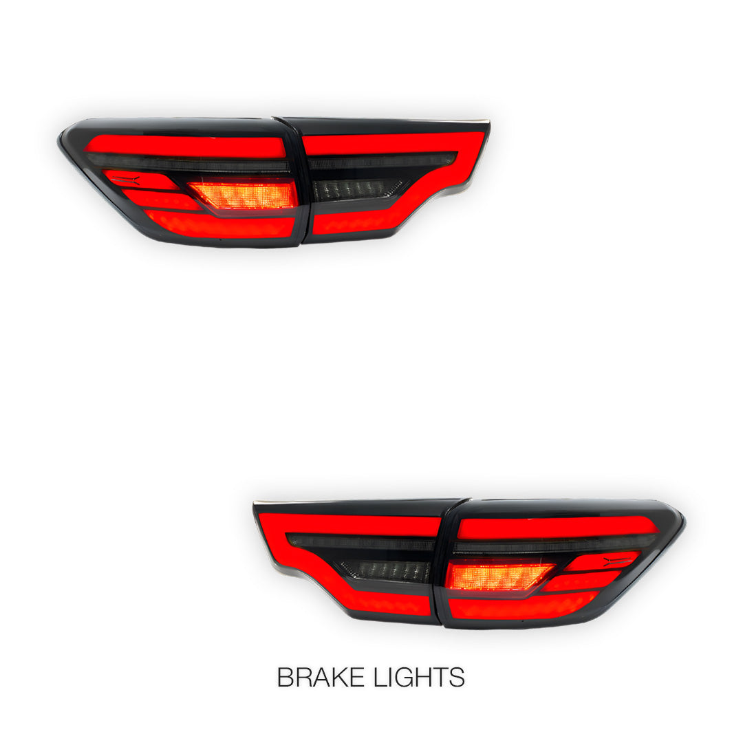 Toyota Kluger XU50 (2014 - 2019) Clear Animation Sequential Tail Lights LH + RH
