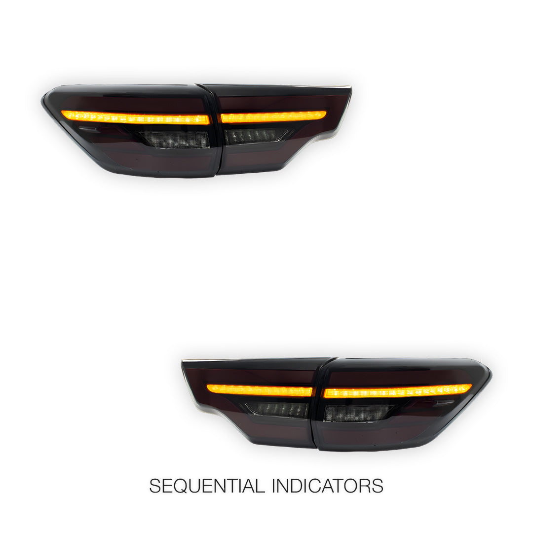 Toyota Kluger XU50 (2014 - 2019) Clear Animation Sequential Tail Lights LH + RH