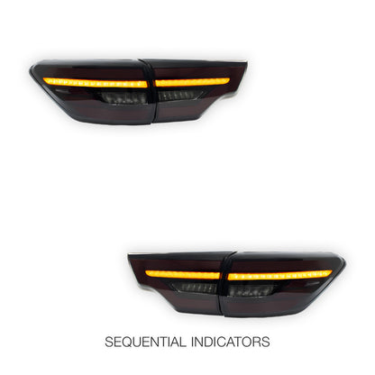 Toyota Kluger XU50 (2014 - 2019) Clear Animation Sequential Tail Lights LH + RH