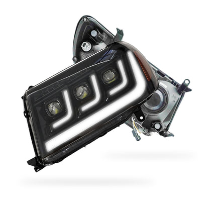 Toyota LandCruiser 100 Series (1998 - 2007) Full LED Triple Lens DRL Projector Headlights LH + RH
