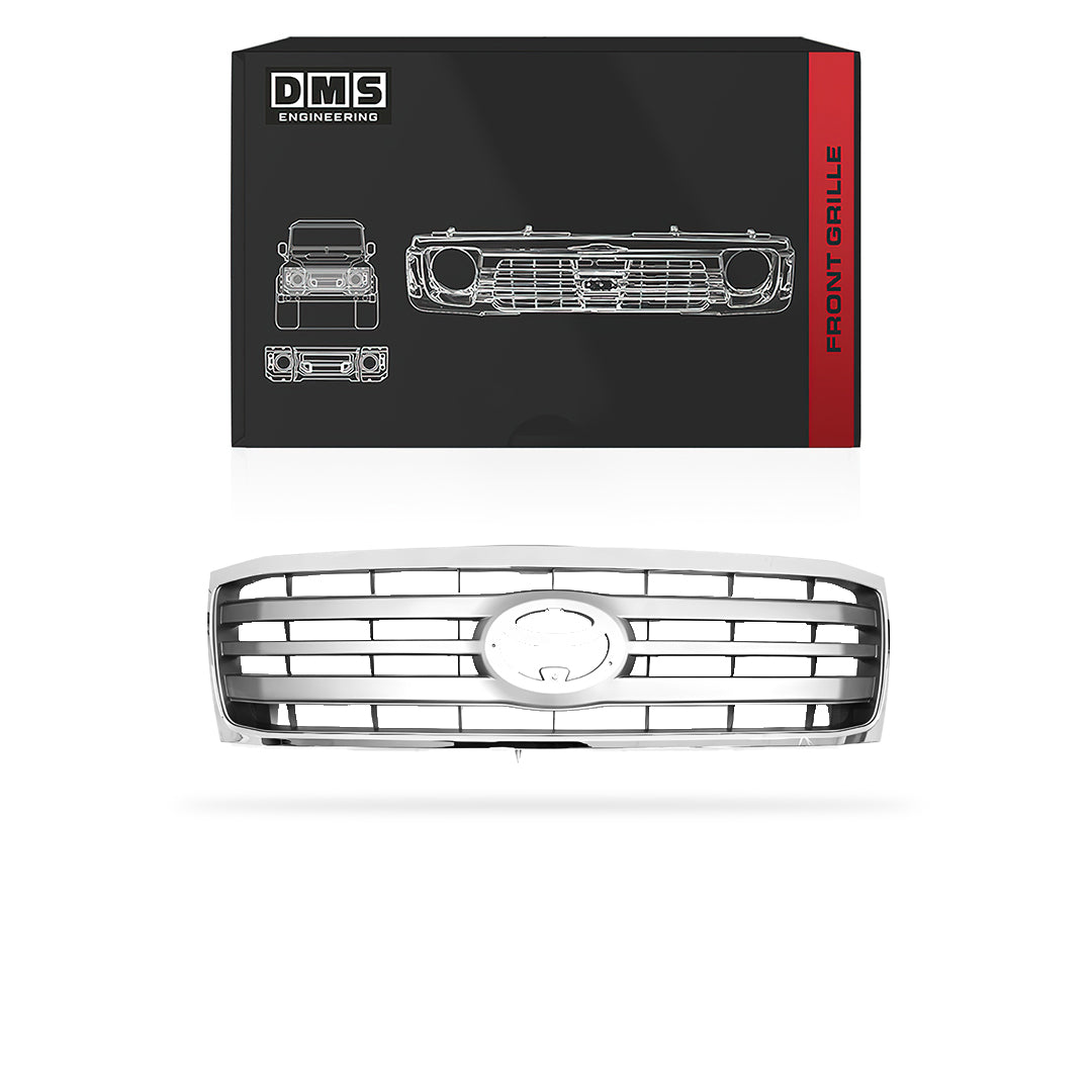 Toyota LandCruiser 100 Series (2005 - 2007) OEM Style Chrome Silver Front Grille