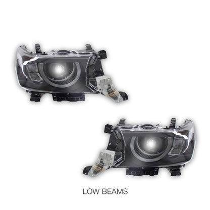 Toyota LandCruiser 200 Series Facelift (2016 - 2021) Angel Eyes LED DRL Headlights LH + RH